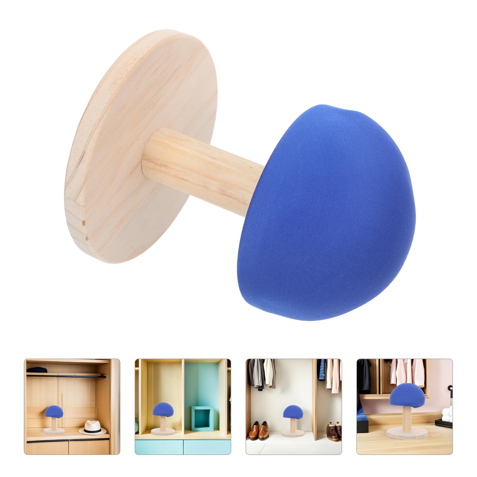 Asse da Stiro Mini Rotonda in Legno Blu per Maniche e Capi | Formato Compatto da Tavolo, per Cuciture e Dormitorio, Rivestimento Spugna