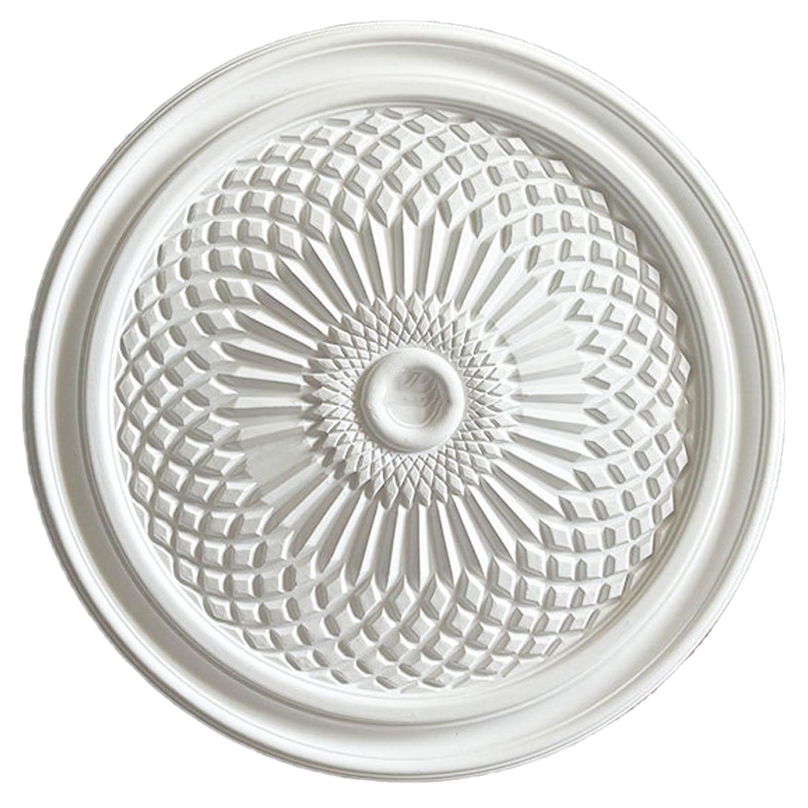 Decorative White PU Chandelier Ceiling Medallion 27-66cm(White U,56cm)