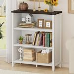 BON AUGURE Bibliothèque, 3 Étagère Bibliothèque, Agritourisme Étagères en bois et étagères, Petit rang de rangement Étagère pour le bureau à la maison, Salon, Chambre (Chêne rustique)