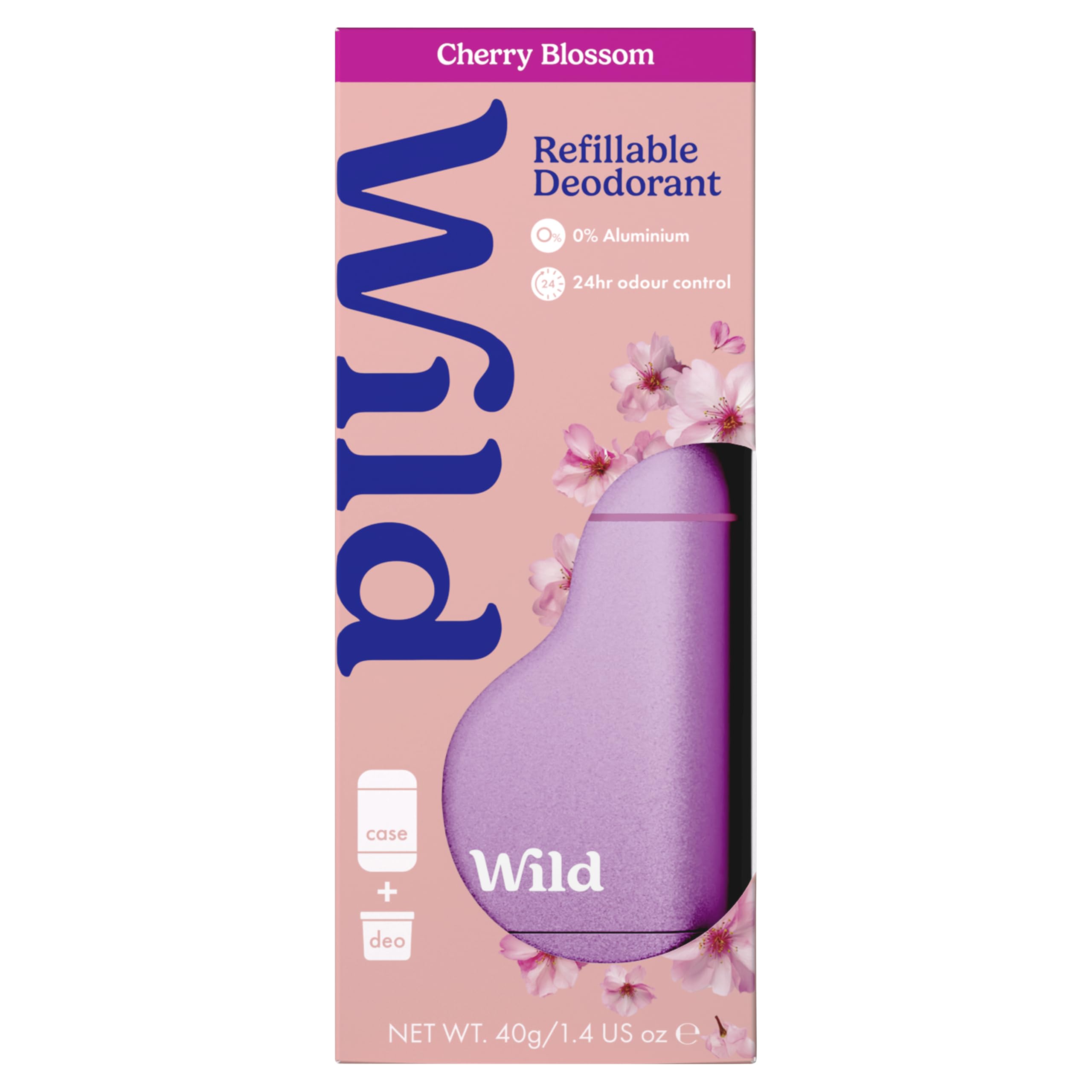Wild Cherry Blossom Refillable Natural Deodorant 40g