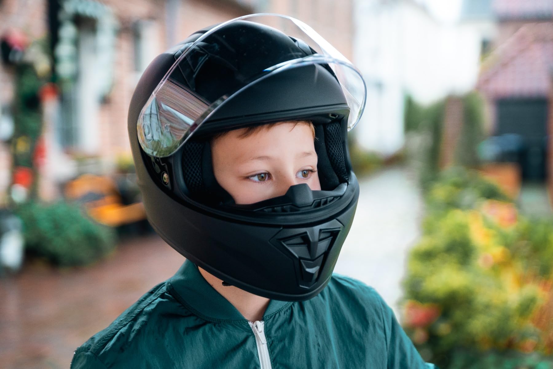 VINZ Parana Motorradhelm Kinder | Fullface Helm Kinder Integralhelm | Kinderhelm Motorrad, Roller, Mofa & Moped in Gr. YS-YXL | ECE 22.06 Zertifiziert | Erhältlich in 3 Farben