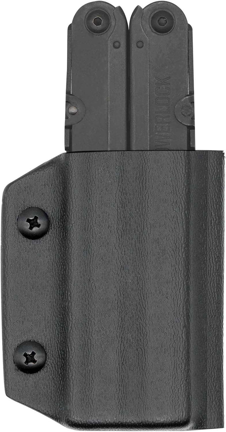 Clip & Carry Kydex Multitool Sheath for the SOG POWERLOCK - Made in USA - Multi Tool Holder Holster - Carbon Fiber Black