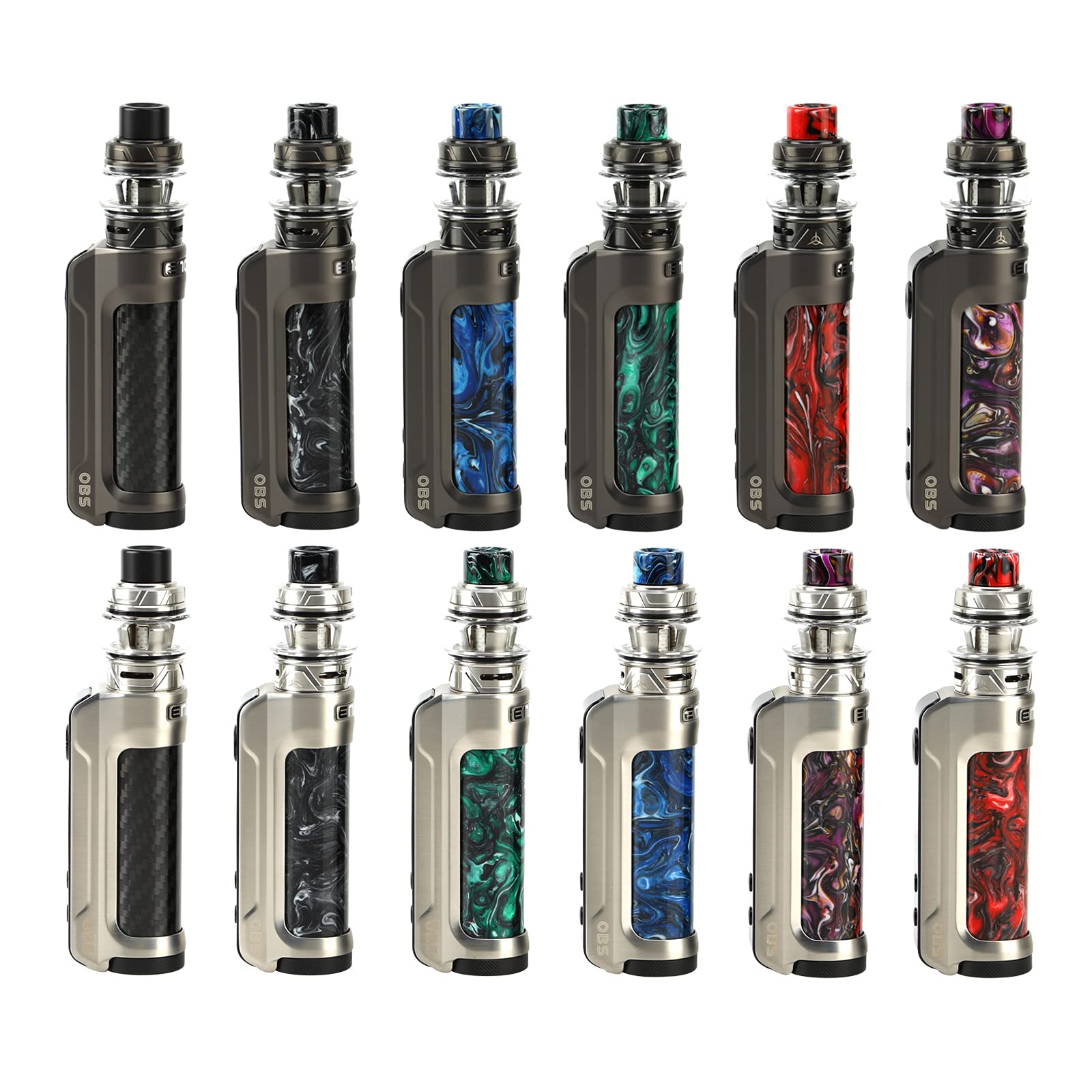 OBS ENGINE 100W Box Kit 6ml Nicotine and Tobacco Free (Gunmetal Peacock,  Blue) : Amazon.de: Electronics & Photo