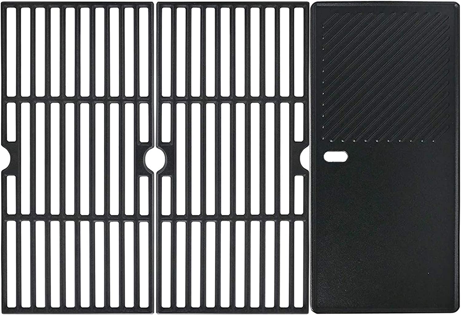 Denmay Grille/Plaque de cuisson en fonte 43 x 21 cm pour Charbroil, Enders Boston 3, Enders Monroe 3 Pro, Landmann Triton 3&4, Profi Cook PC-GG 1058/1059, Barbecook Siesta 310, Broil King