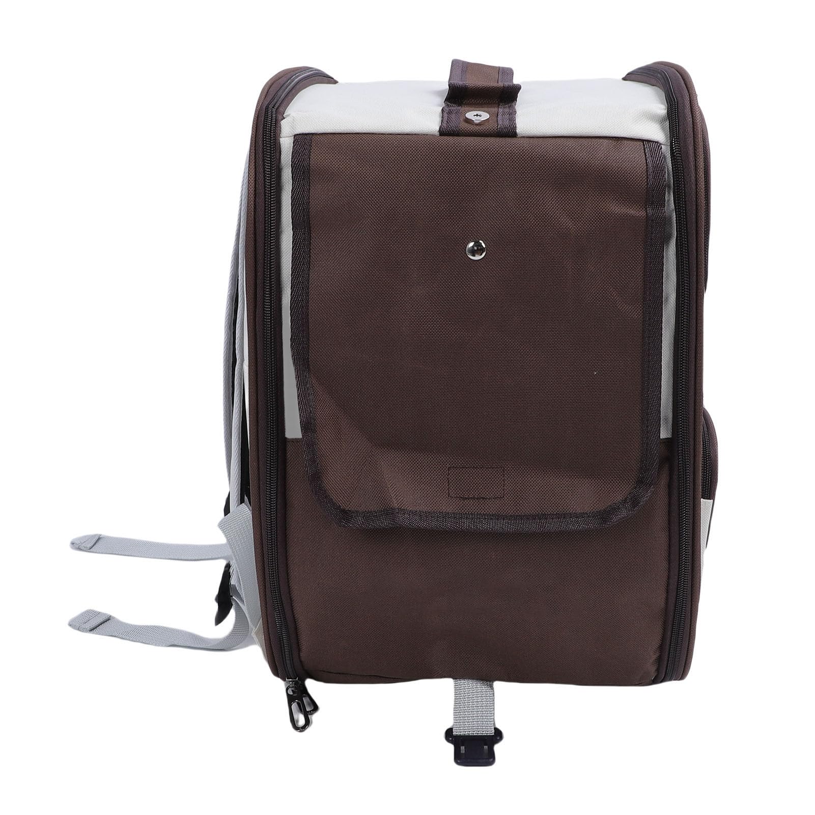 Mochila Transportín para Mascotas con Ruedas 2 en 1 Ventana Transpirable Bolsa Porta Perros con Ruedas Portátil de Gran Capacidad para Viajes en Avión Viajes por Carretera Tela (Marrón)