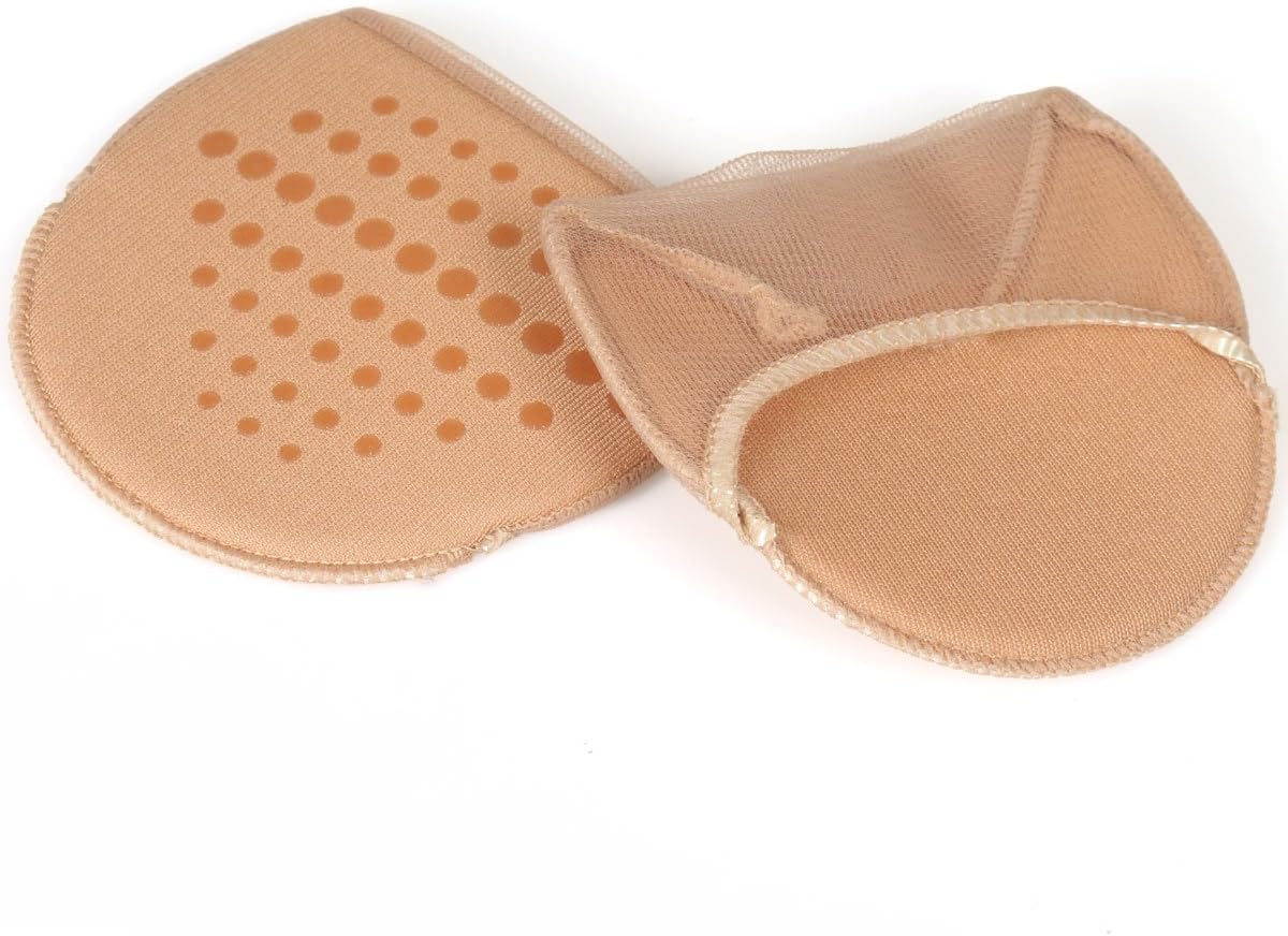 Triplewood 3 Pairs Women's Toe Topper Socks Non Slip Toe Cover No Show Half Socks with Cushion Pad