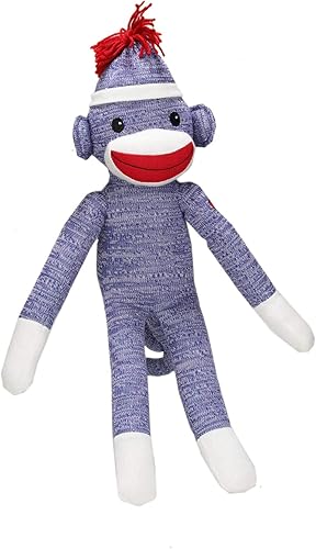 Miniatura 7 de Plushland Adorable mono calcetín, el original juguete de peluche tradicional de punto a mano para niños, bebés, adolescentes, niñas y niños, muñeca