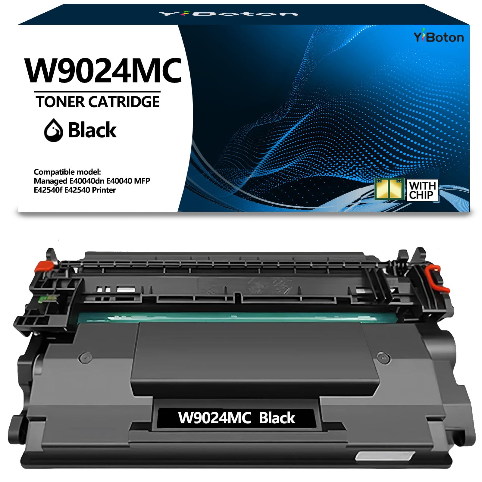 W9024MC Black Toner Cartridge for E40040dn MFP E42540f Printer | compatible with LJ Managed E40040dn E40040 MFP E42540f E42540 Printer,High Yield,with Chip