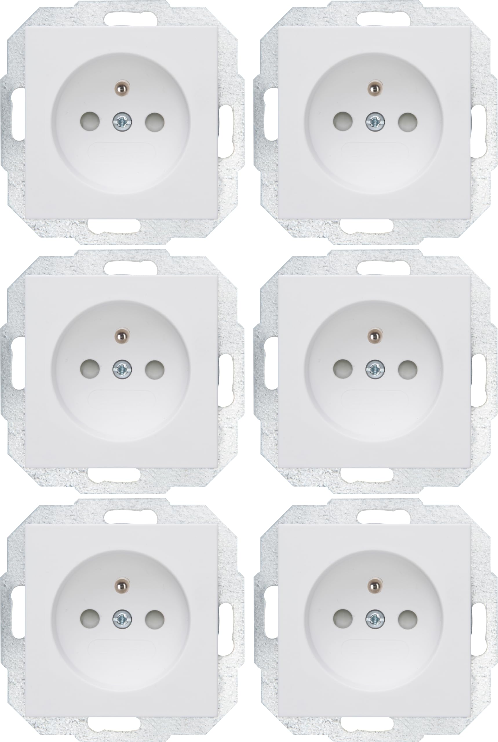 Prise de terre Kopp Athenis BL-M contact central arctique mat lot de 6