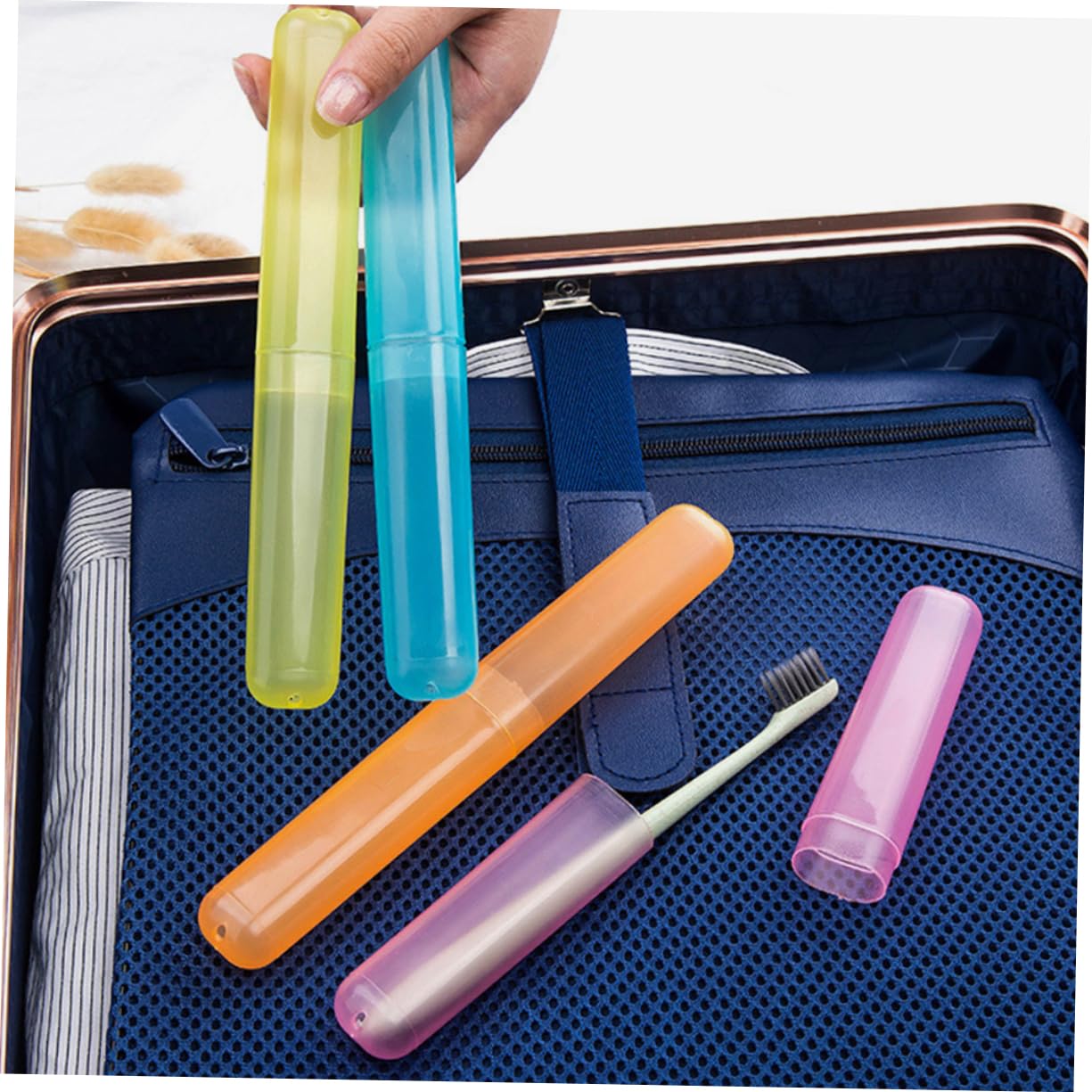 Alipis 84piezas Organizador De Cepillos De Viaje Estuche Portátil para Pasta De Dientes y Cepillos para Actividades Al Aire y Viajes