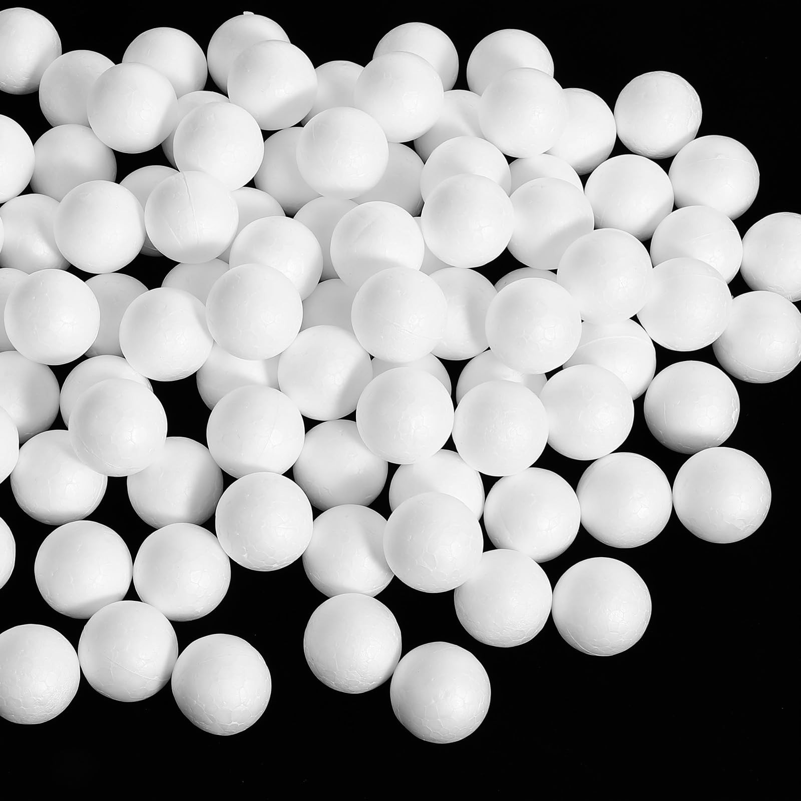 100 Pcs Polystyrene Balls, Diameter 2.5cm White Foam Balls Craft Foam Ball for School Project, Art Craft and DIY Decoration, Party Wedding Decorations