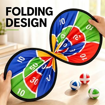 TEMI 29 Large Dart Board for Kids, Boys Toys Dartboards with 20 Balls, Indoor and Outdoor Sport Fun Party Play Game Toys, Birthday Gifts for Boys Girls 3 4 5 6 7 8 9 10 11 12 Years Old