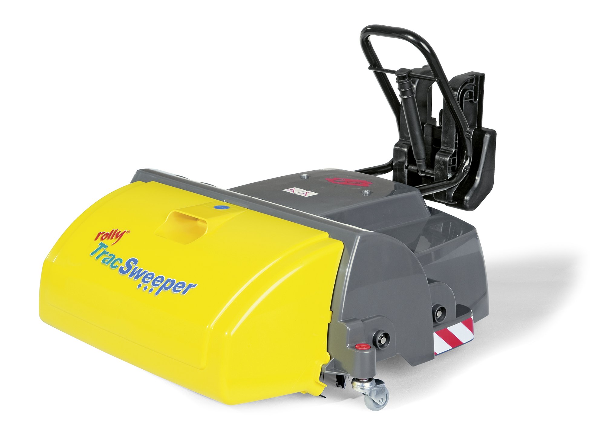 Rolly Toys rollyTrac Sweeper (Anbaukehrmaschine, mit Auffangbehälter, robuste Konstruktion, Farbe gelb, Kinderspielzeug) 409709