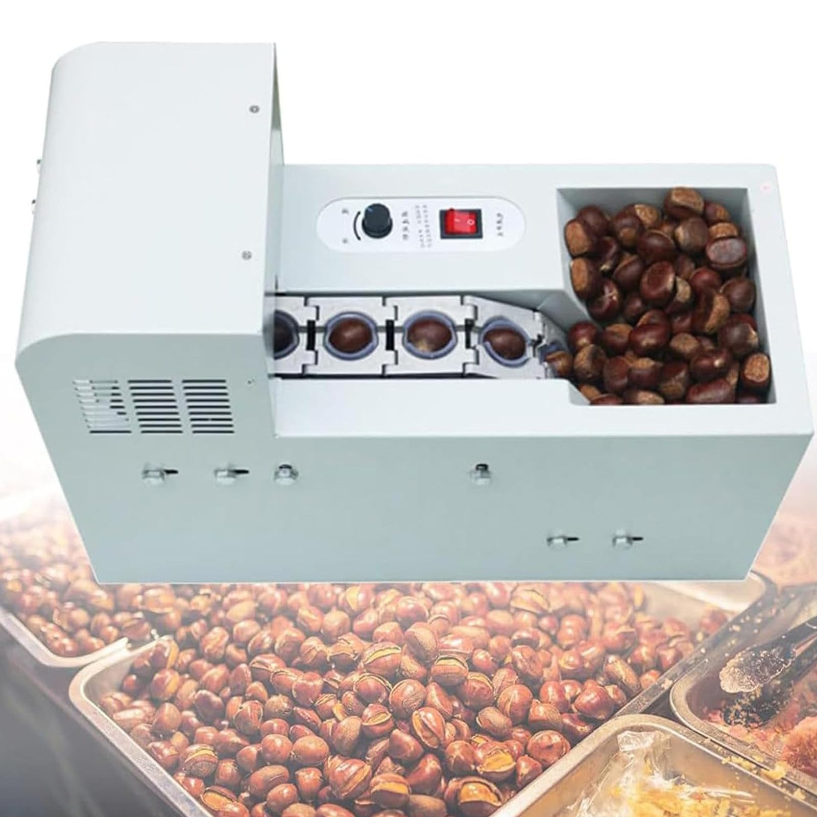 SBCGFY Electric Chestnut Shell Machine,390W/500W Commercial Chestnut Shell Machine,Shelling And Opening Machine,Chestnut Peeler Machine,Doublechainplate