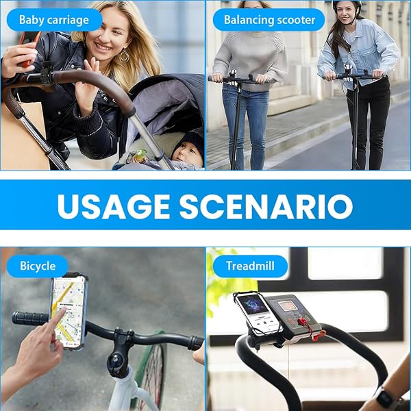 Porta Cellulare Bici, 1 Pezzo, Materiale Silicone Abs, Supporto Universale Rotante 360° Per Manubrio, Adatto Smartphone 4.5-6.5 Pollici Iphone E Android, Fissaggio Sicuro Mtb Biciclette - 5