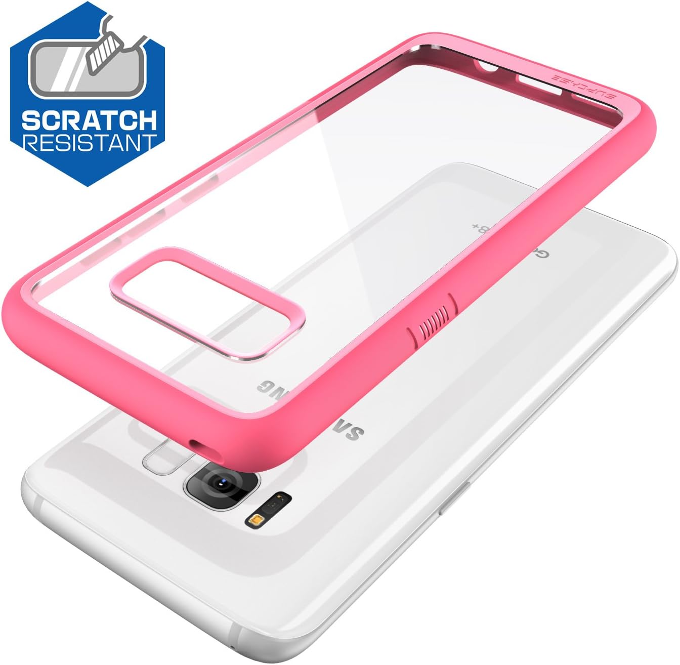 SUPCASE Unicorn Beetle Style Case Designed for Galaxy S8, Premium Hybrid Protective Clear Case for Galaxy S8 2017 Release (Pink)