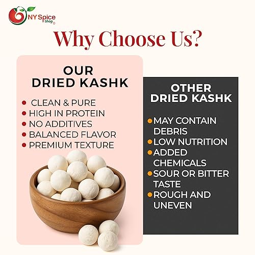 Miniatura 8 de NY Spice Shop Quroot Kashk Round - Kashk seco de 8 onzas - Utilizado en guarnición, cremosidad - Lo mejor para sopas, salsas y verduras asadas