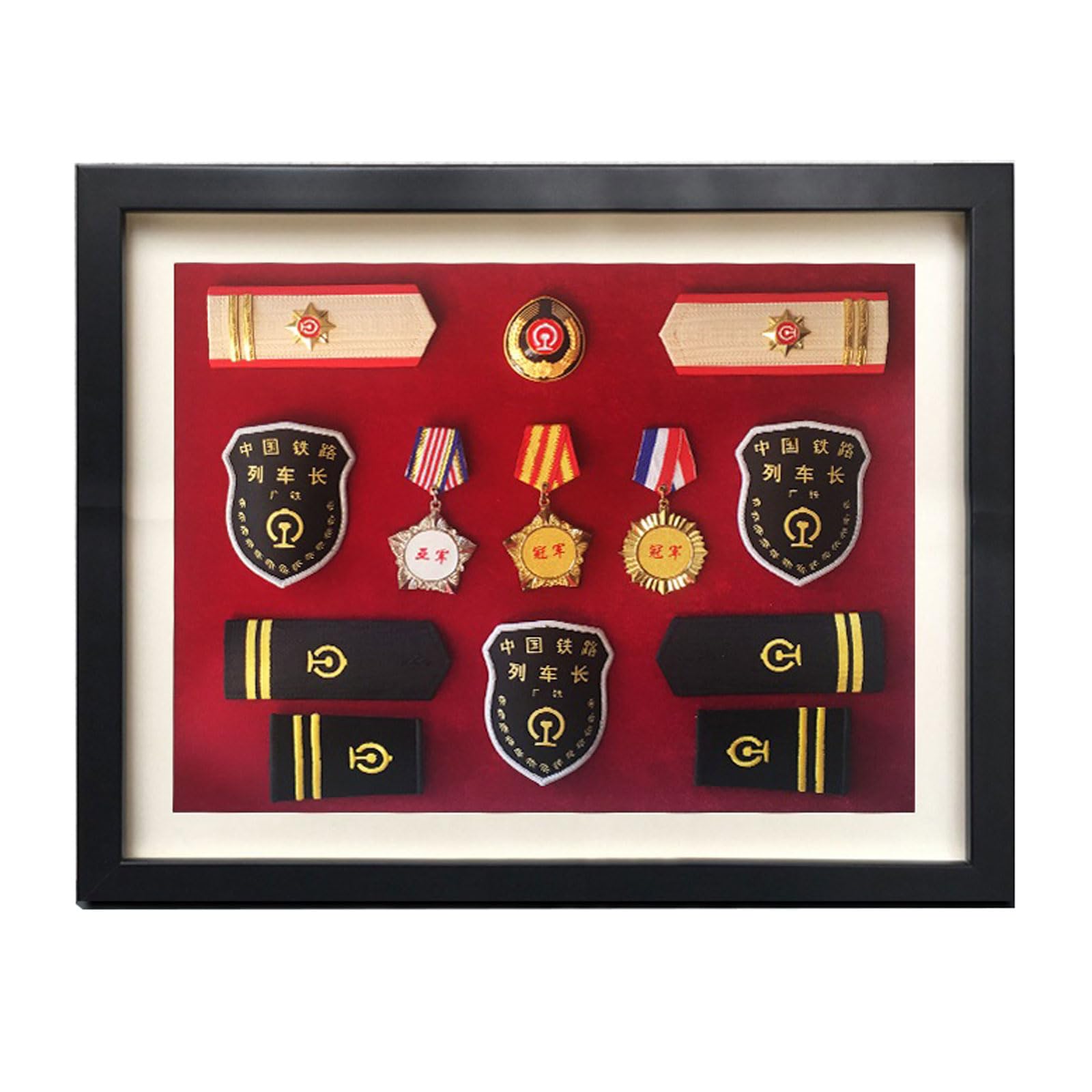 Présentoir de médailles Marathon, boîte à mémoire d'affichage de cadre photo 3D profond, vitrine d'ombre artisanale à suspendre,pour spécimens de médailles,fleurs,broche d'insigne de médaille d'art