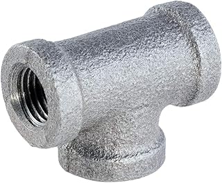 Supply Giant HNUF0034 High Pressure Galvanized Malleable Tee Fitting with Female Threaded Connections, 1/2"
