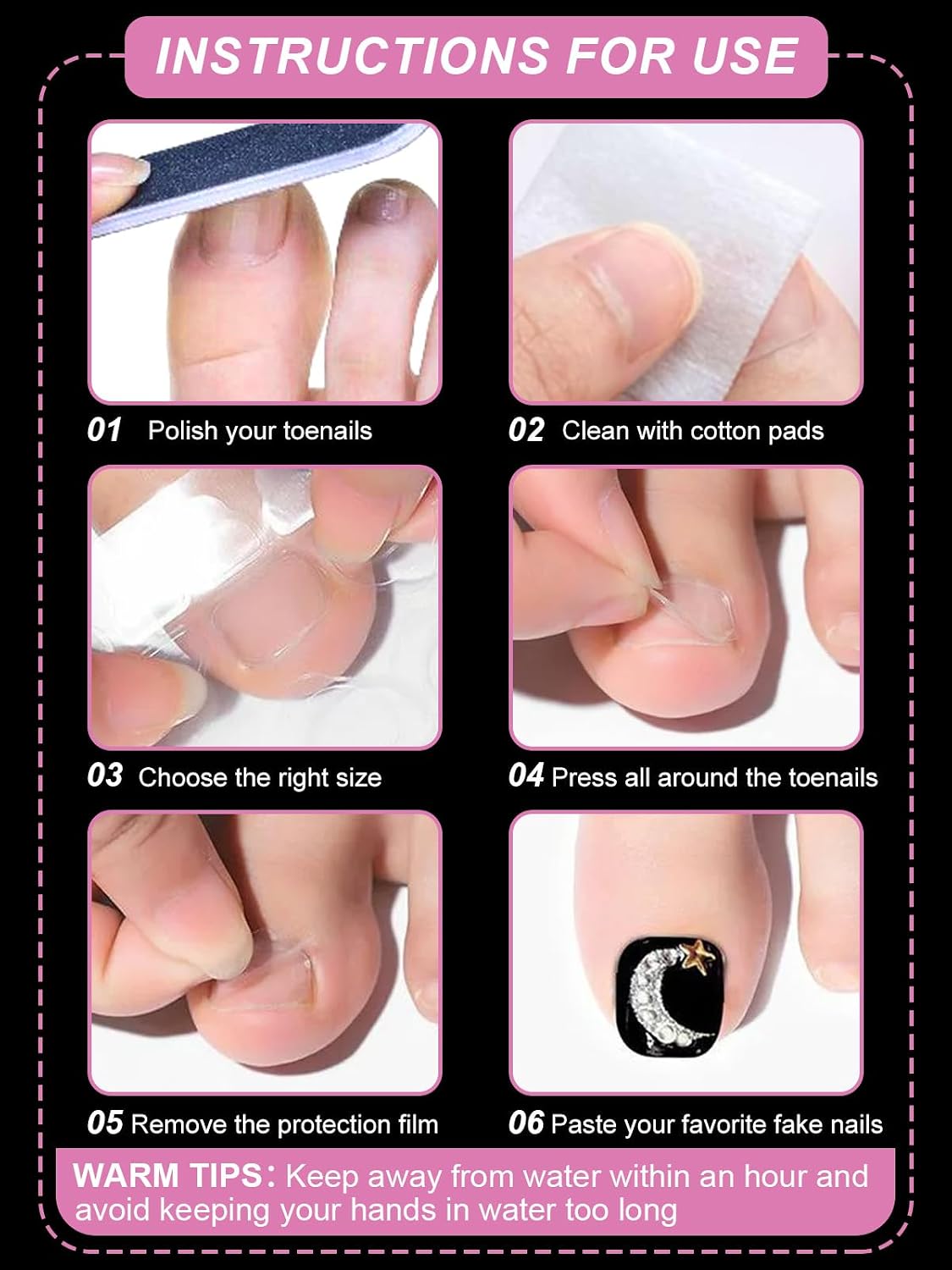 336PCS Nail Adhesive Tabs for Toe, EBANKU Waterproof Breathable Toenail Glue Stickers Ultra-Thin Press on Nail Sticky Tabs in 12 Sizes, 14 Sheets Double Sided Transparent Adhesive Tape for DIY
