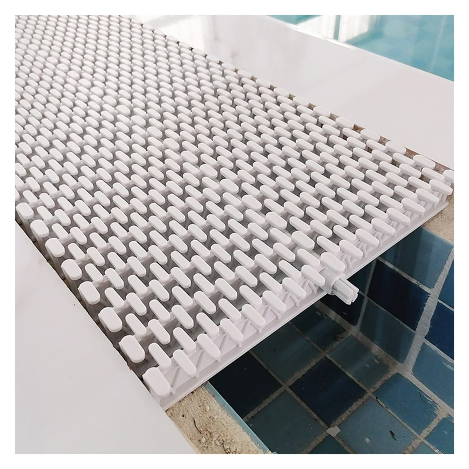 Grille de trop-plein piscine 25cm avec filtre de drainage extérieur