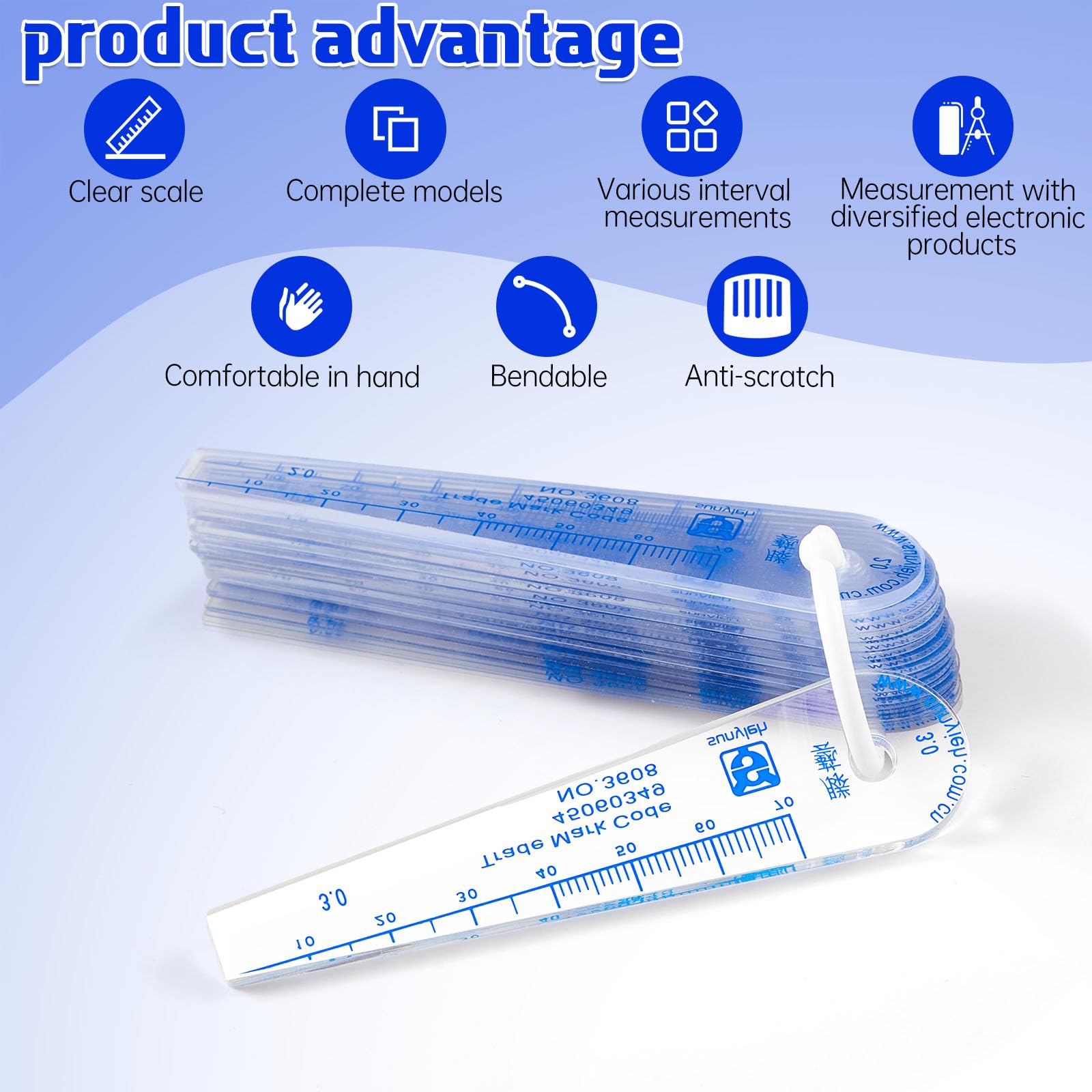 Plastic Feeler Gauge Set - 0.05mm to 3mm -3 Plastic Feeler Gauge Set - 0.05mm to 3mm -3