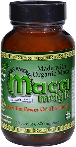 Maca Magic Cápsulas vegetarianas - 60 unidades (hechas con polvo de maca orgánica)