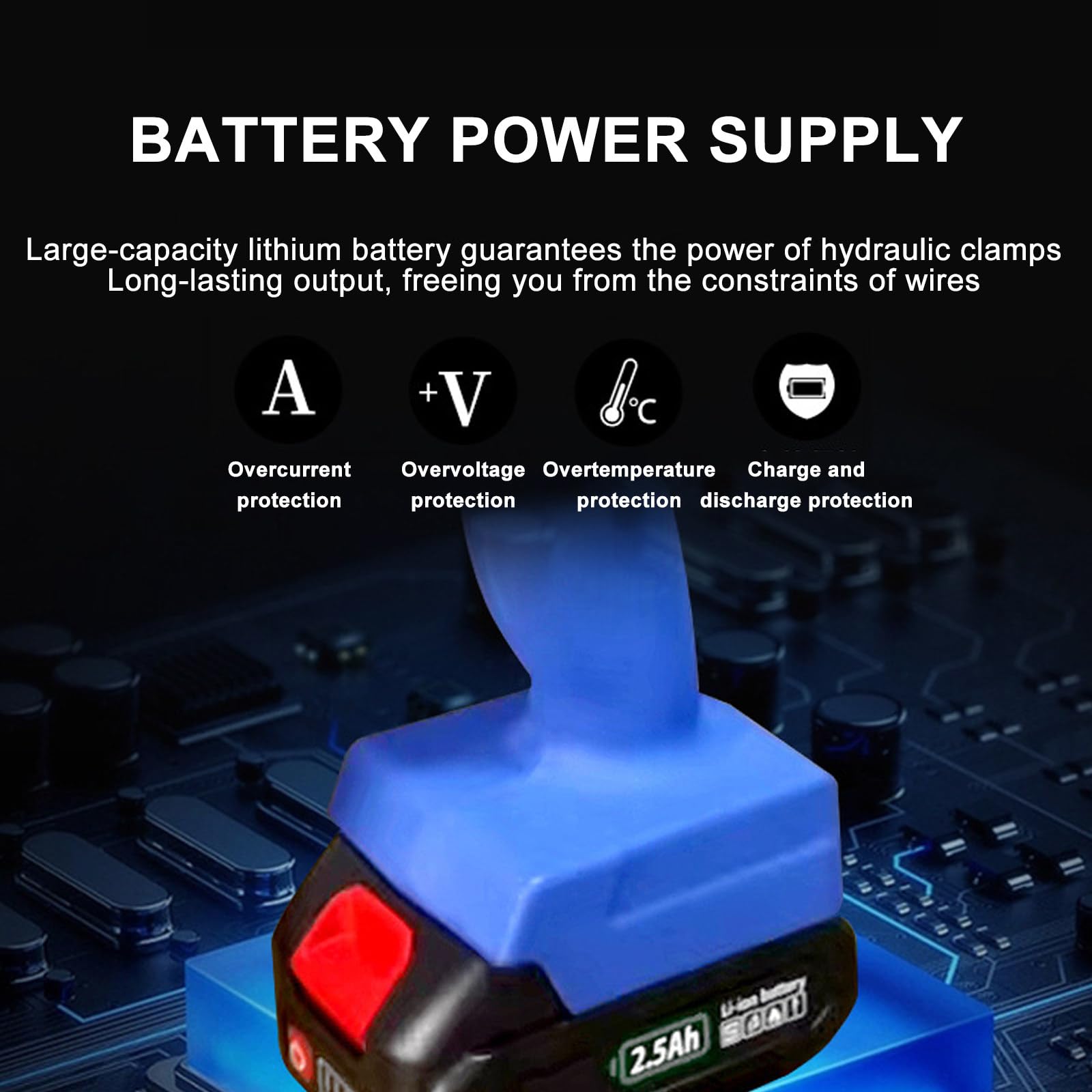 Elektryczne Hydrauliczne NarzęDzie Do Zaciskania KońCóWek Kablowych, Zacisk, Kabel, PrzewóD Zestaw Elektrycznych NarzęDzi Do Zaciskania, Z 2 Wymiennymi Bateriami,A