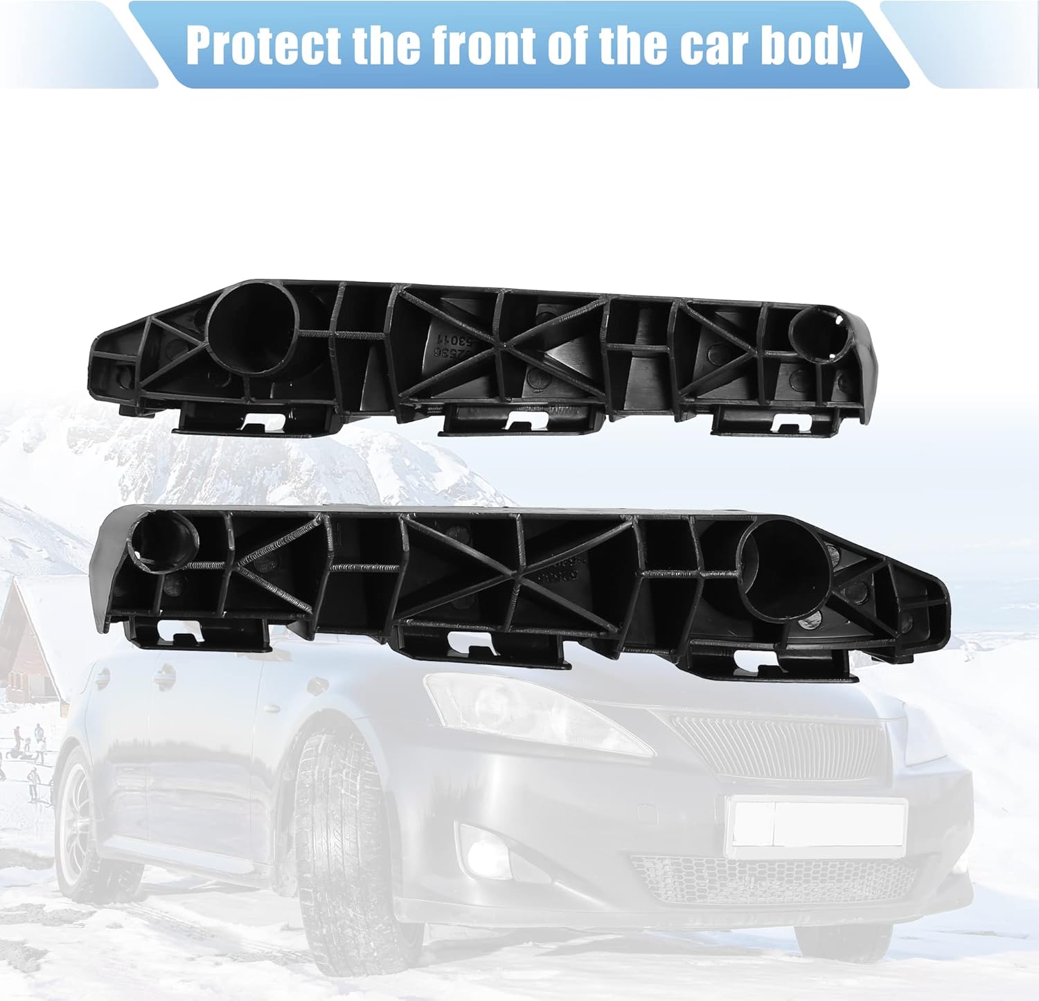 X AUTOHAUX 1 Pair Front Bumper Mounting Support Bracket 5253553011 5253653011 Left and Right Side