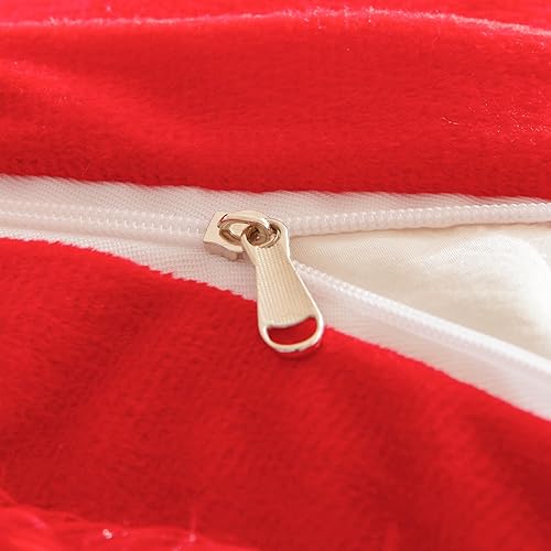 Miniatura 43 de Juego de funda de edredón rosa esponjosa tamaño Queen – Juego de ropa de cama de felpa de pelo sintético rosa de 3 piezas