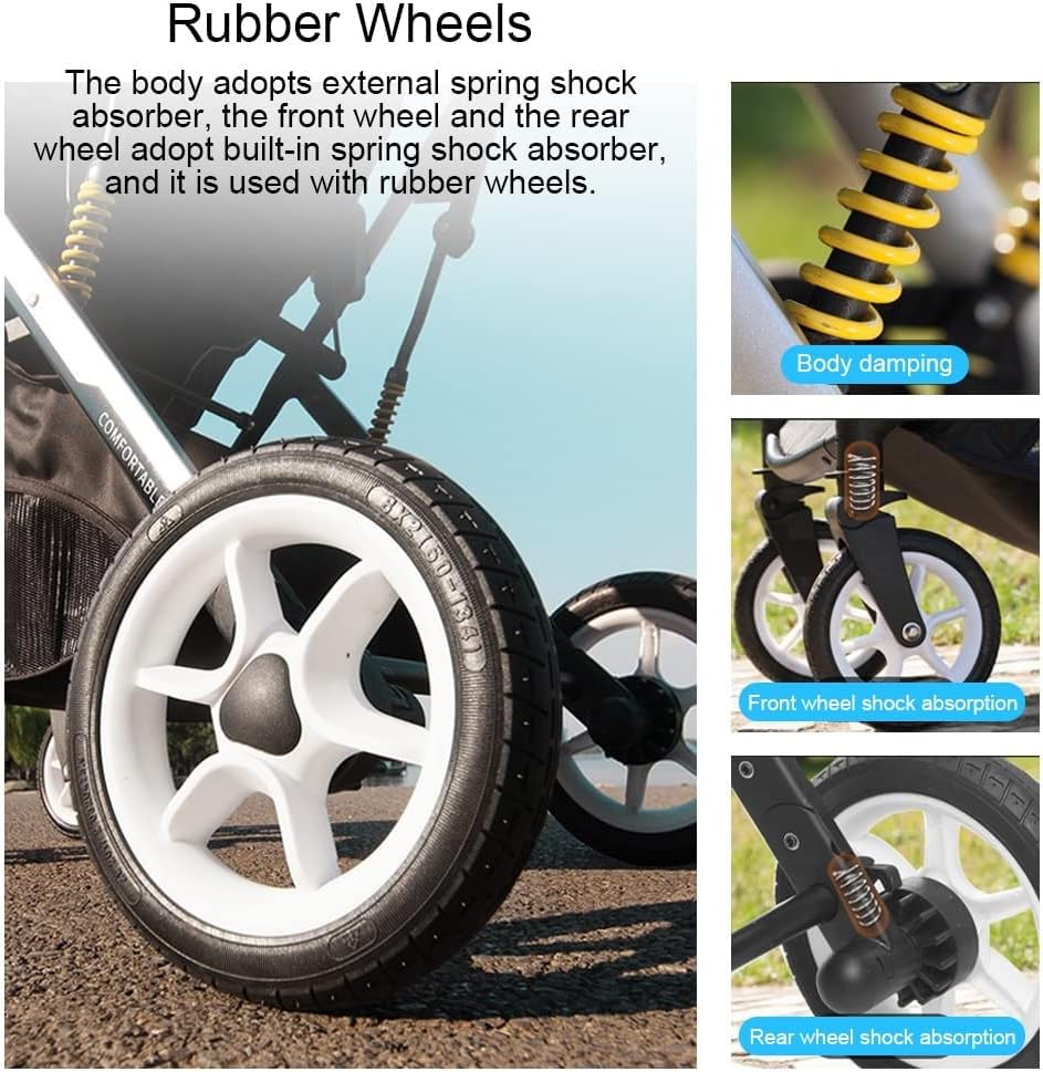 Rieort Passeggino Doppio Leggero In Alluminio, Pieghevole Con Tettuccio Regolabile - Ideale Per Gemelli O Due Bambini - Foto 3