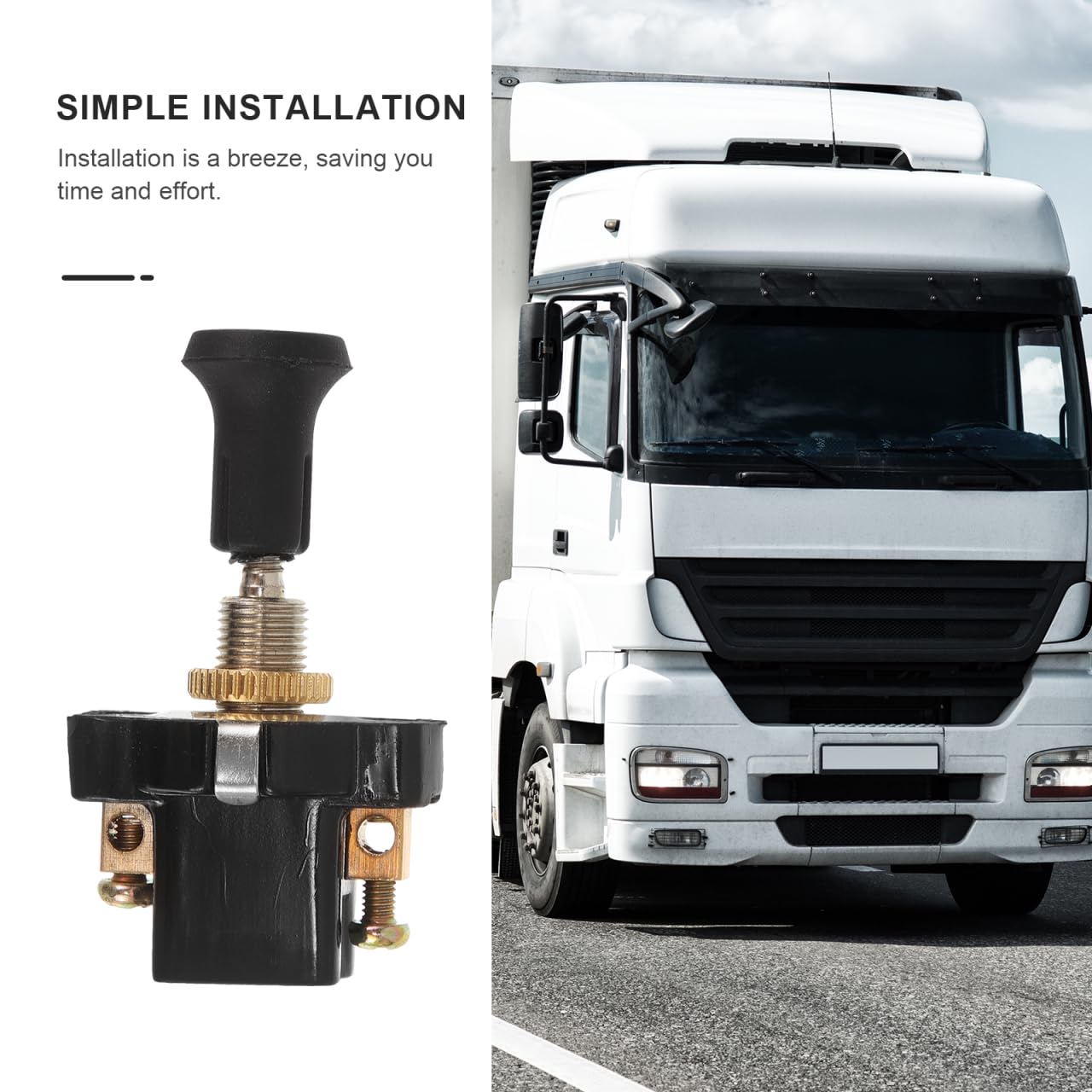 iplusmile Interruttore Fari a Tirante 12V Universale Per Auto E Camion Push Pull Manuale in Metallo PVC ABS
