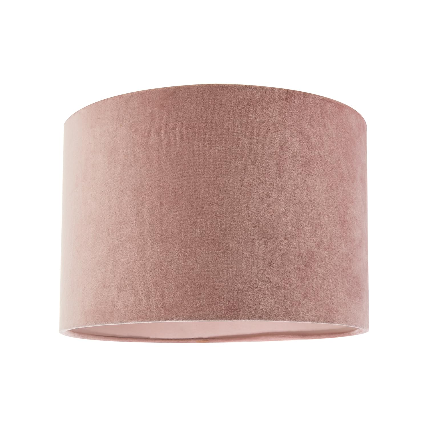 Happy Homewares Soft Velvet Blush Pink Fabric Round Lamp Shade For Table Or Pendant from B&Q