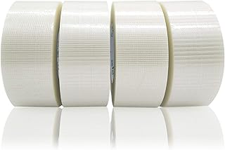 Sponsored Ad - 4Rolls Bi Directional Filament Tape, Fiberglass Reinforced Strapping Tape, 6.7mil x 2inch x 55yds, BOMEI PACK