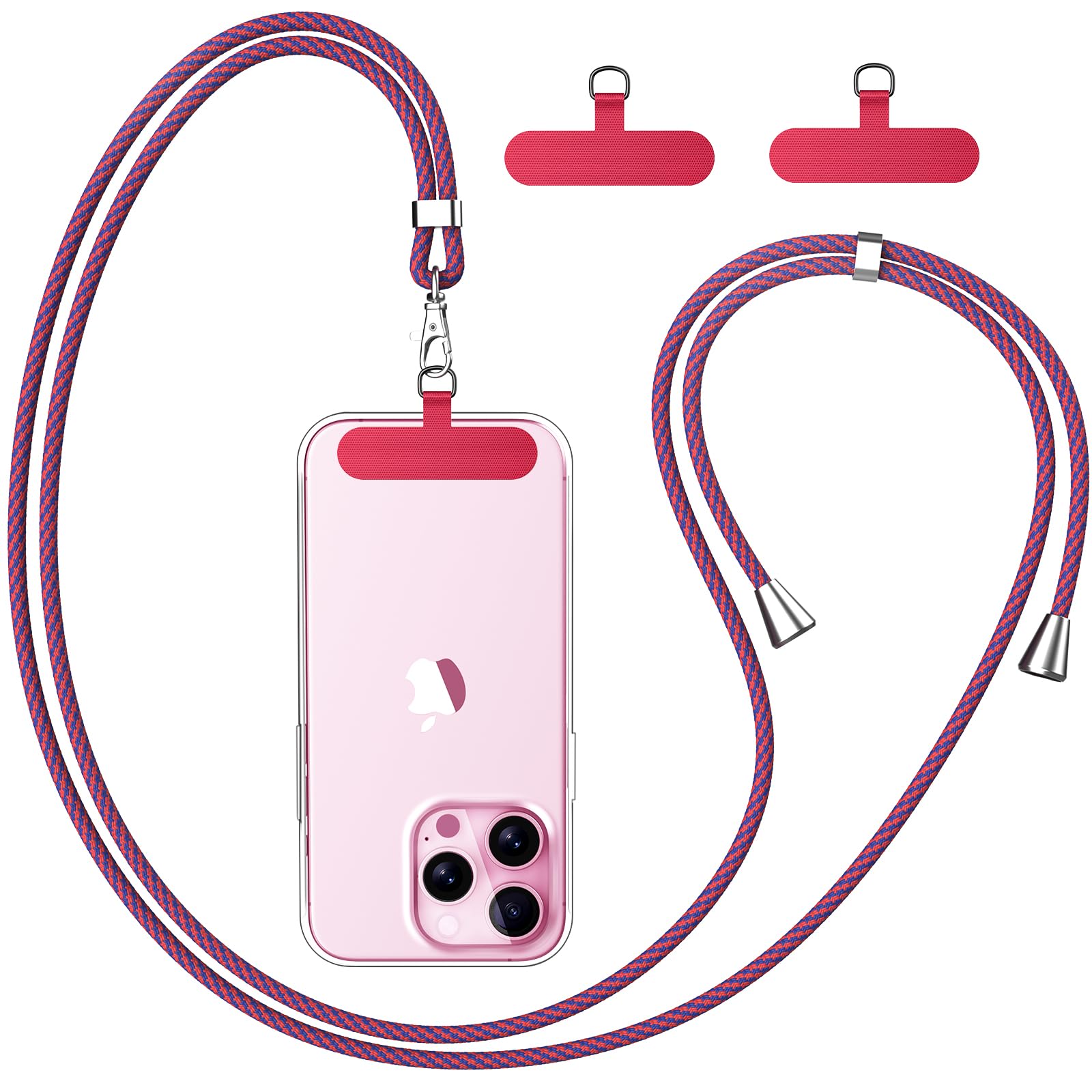 caslord Handyband Universal, Handy Lanyard mit Universelles Patch, Handyband mit Hülle kombinierbar, Einstellbar und Abnehmbar