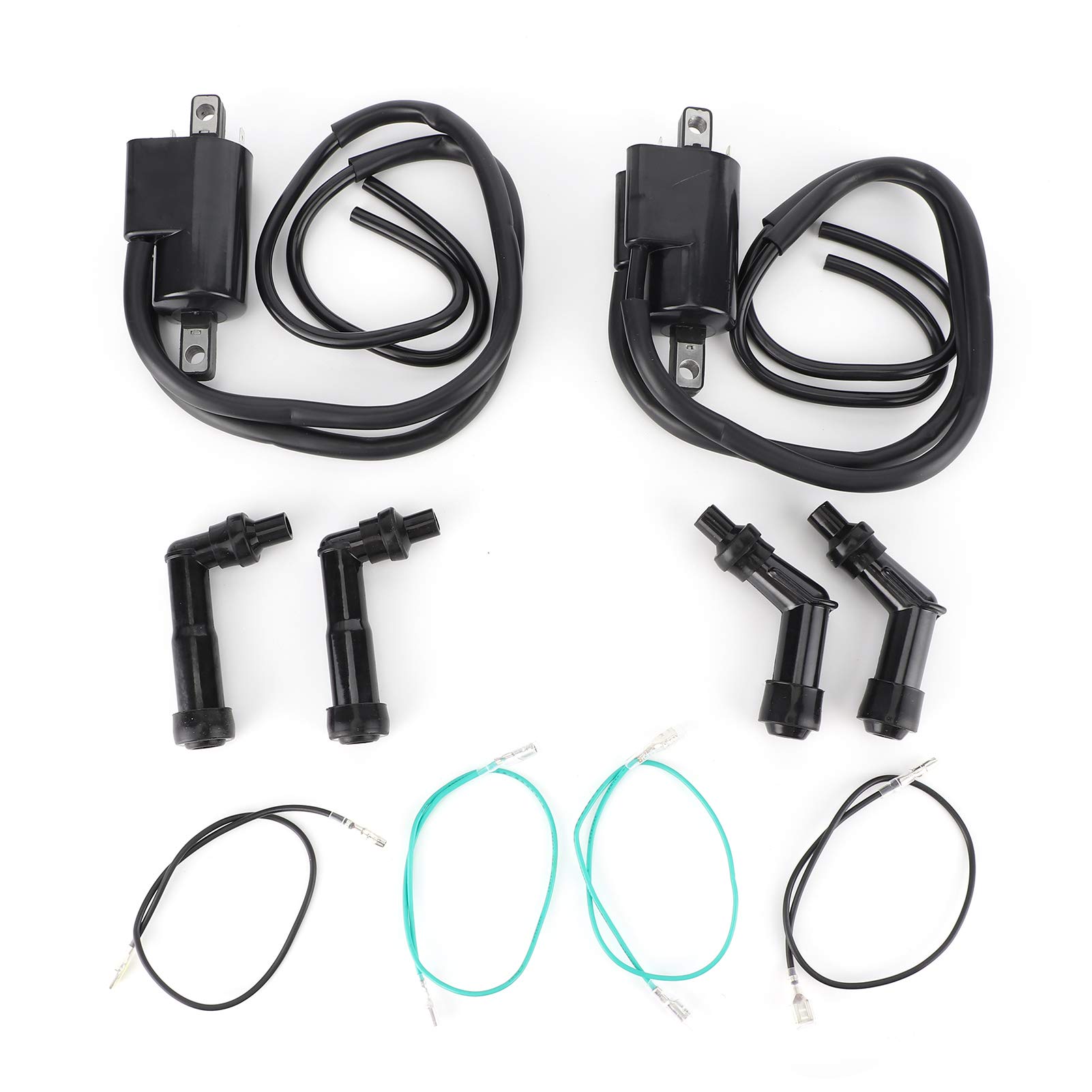 Bobine di accensione, adatte per CB350F CB400F CB500 CB550 Bobina di accensione + set di cappucci per candele 30510‑333‑013