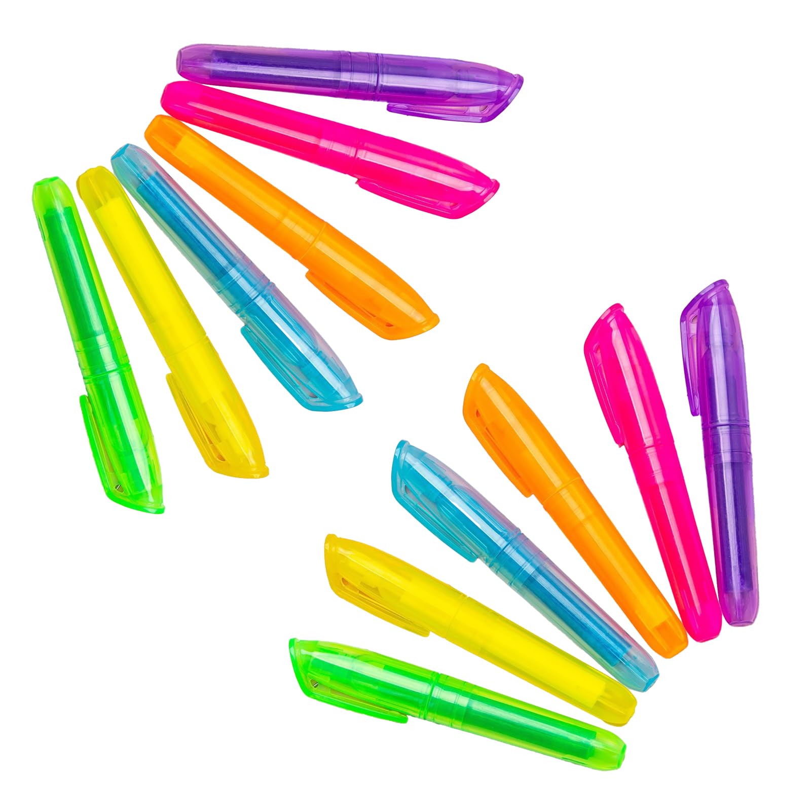 GZBABY Mini Highlighters Pen 12 Count, Chisel Tip Highlighter Markers, Quick Dry, 6 Colors