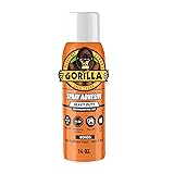 Gorilla Heavy Duty Spray Adhesive, Clear Glue, 14 Ounce (Pack of 1) - All Purpose with Comfort Nozzle for Indoor or Outdoor 1 - Pack