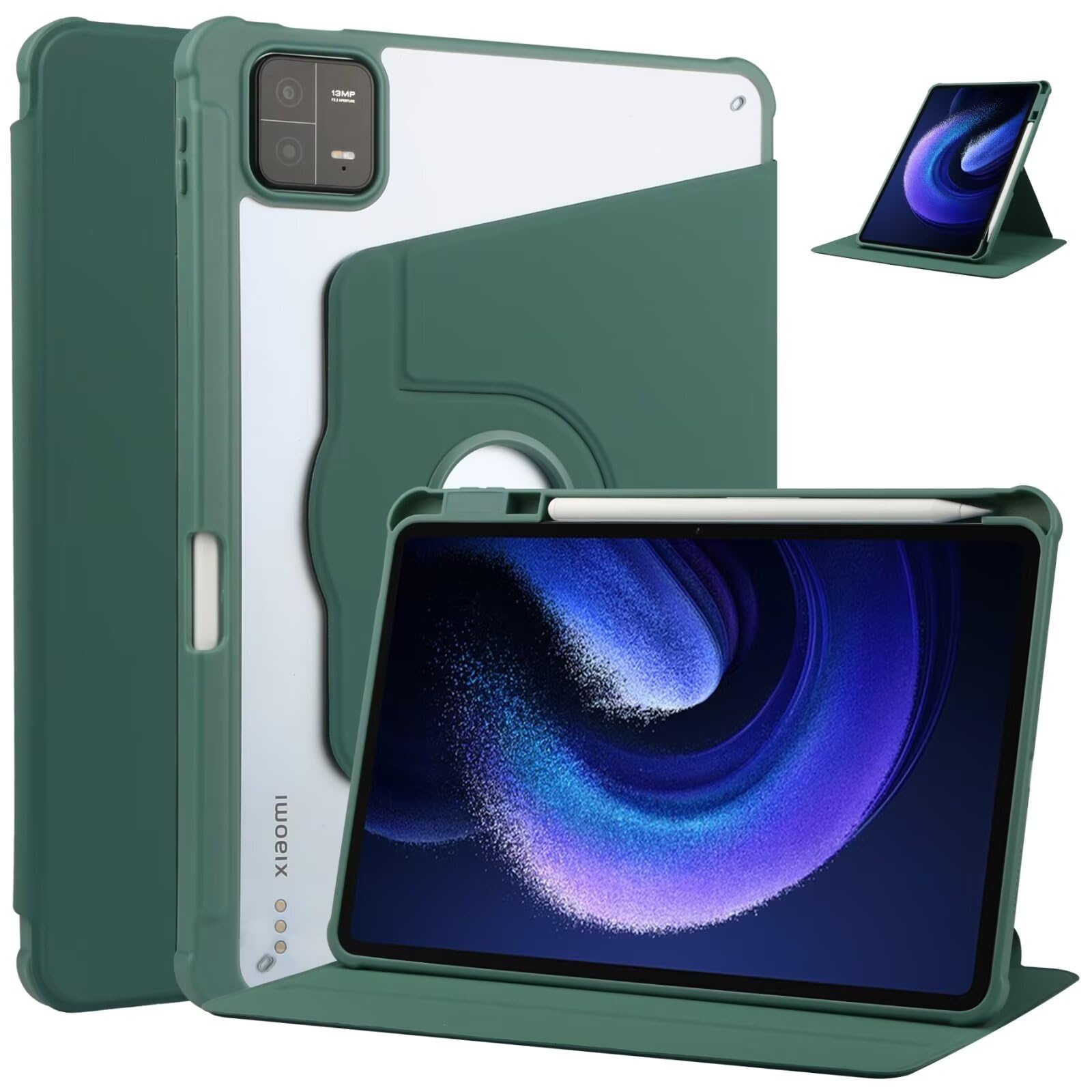 Amazon.co.jp: SENLAN Xiaomi Pad 6S Pro 12.4インチ用のケース 360度 