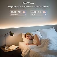 Vista 4 de MIWISE LED Strip Lights,RGB Smart IC COB LED Strip Light Color Chasing,24ft Multicolor Flexible LED Tape Light,Music Sync with APP