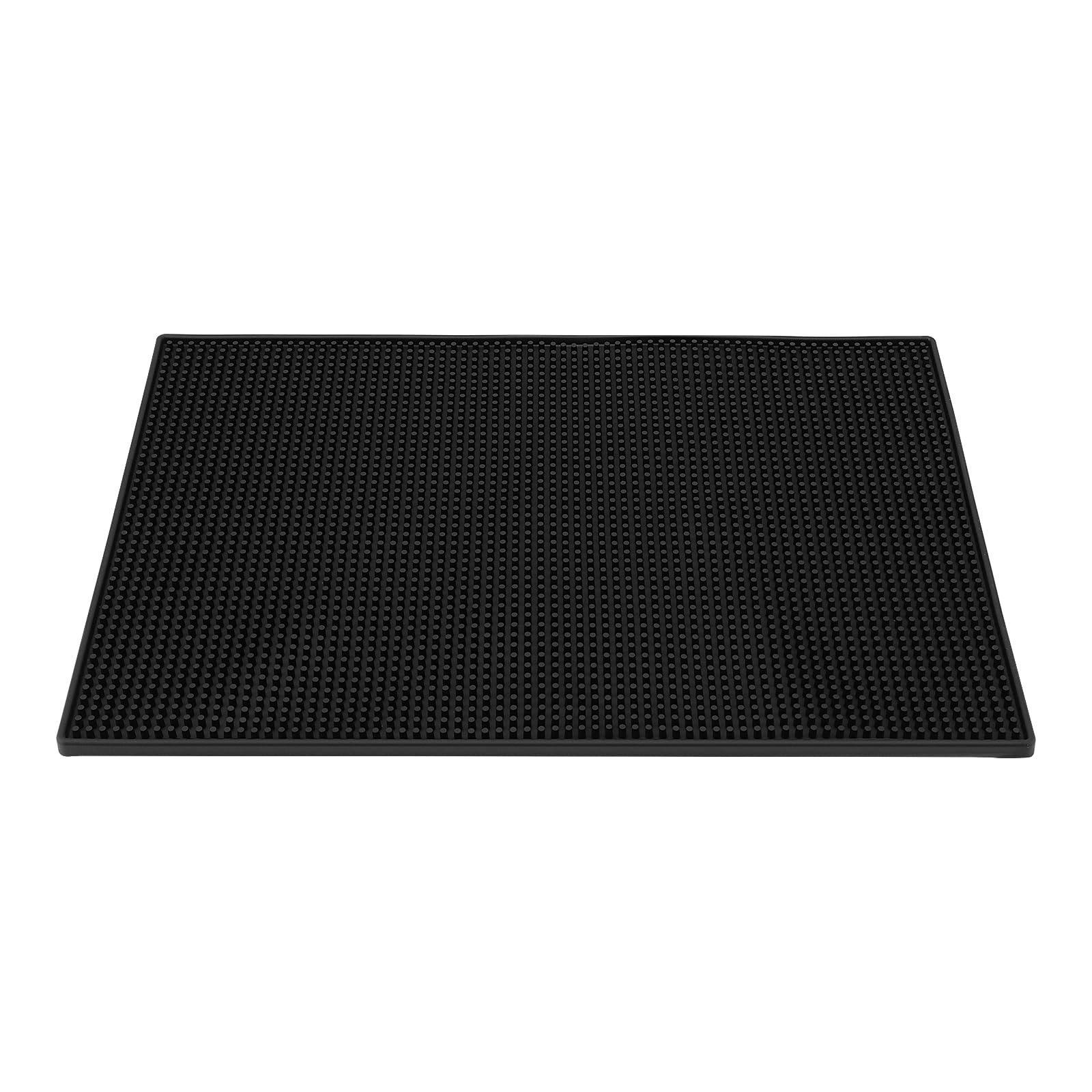 3 Tappetini da Bar 45 x 30 cm, Nero, Spessore 1 cm, Tappetino Scolapiatti in PVC Antiscivolo per Cucina Bar e Ristoranti