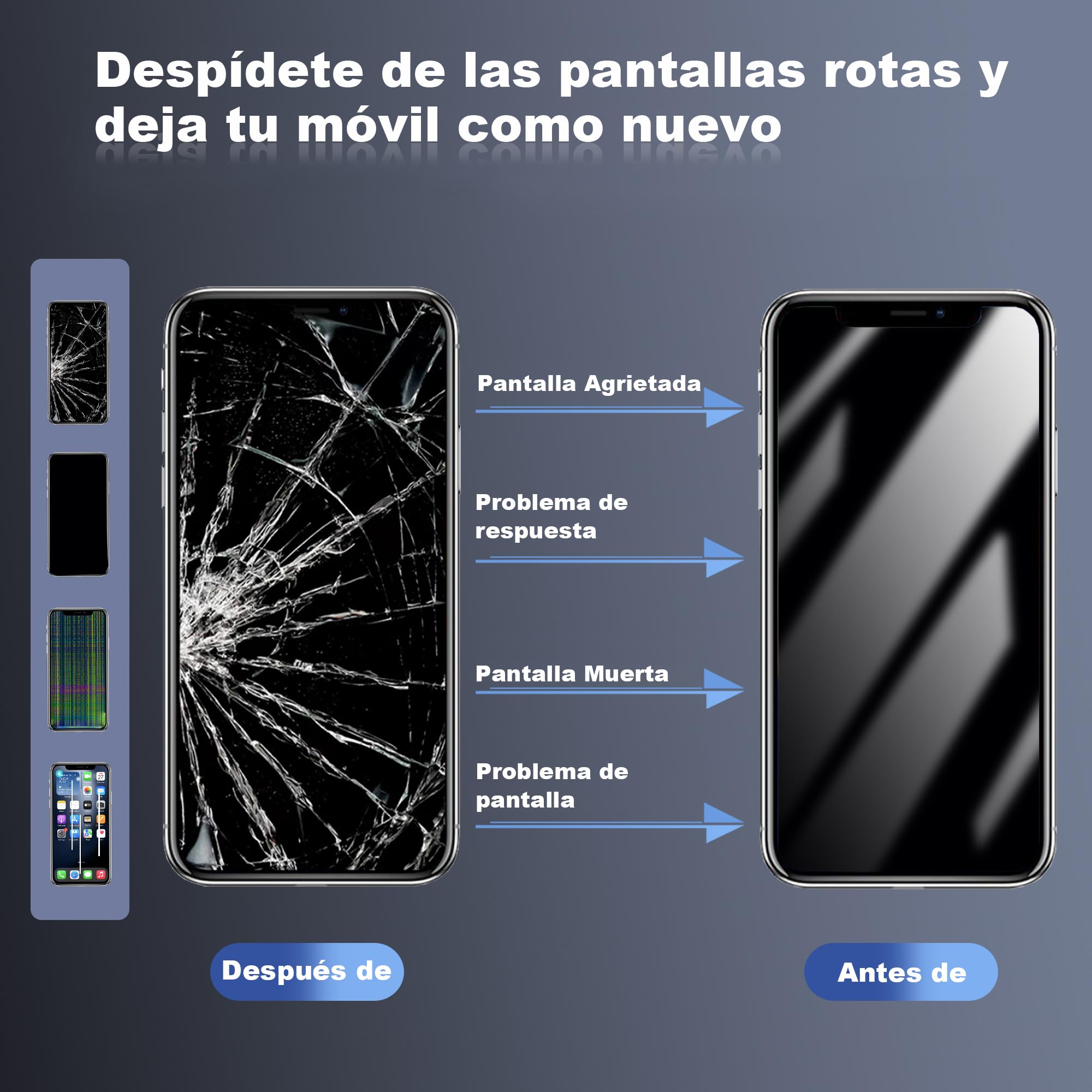 para iPhone 12/12 Pro Sustitución de la Pantalla LCD 6,1 Pulgadas Conjunto digitalizador de Pantalla Pantalla táctil,con Herramienta de reparación del Conjunto del Bastidor