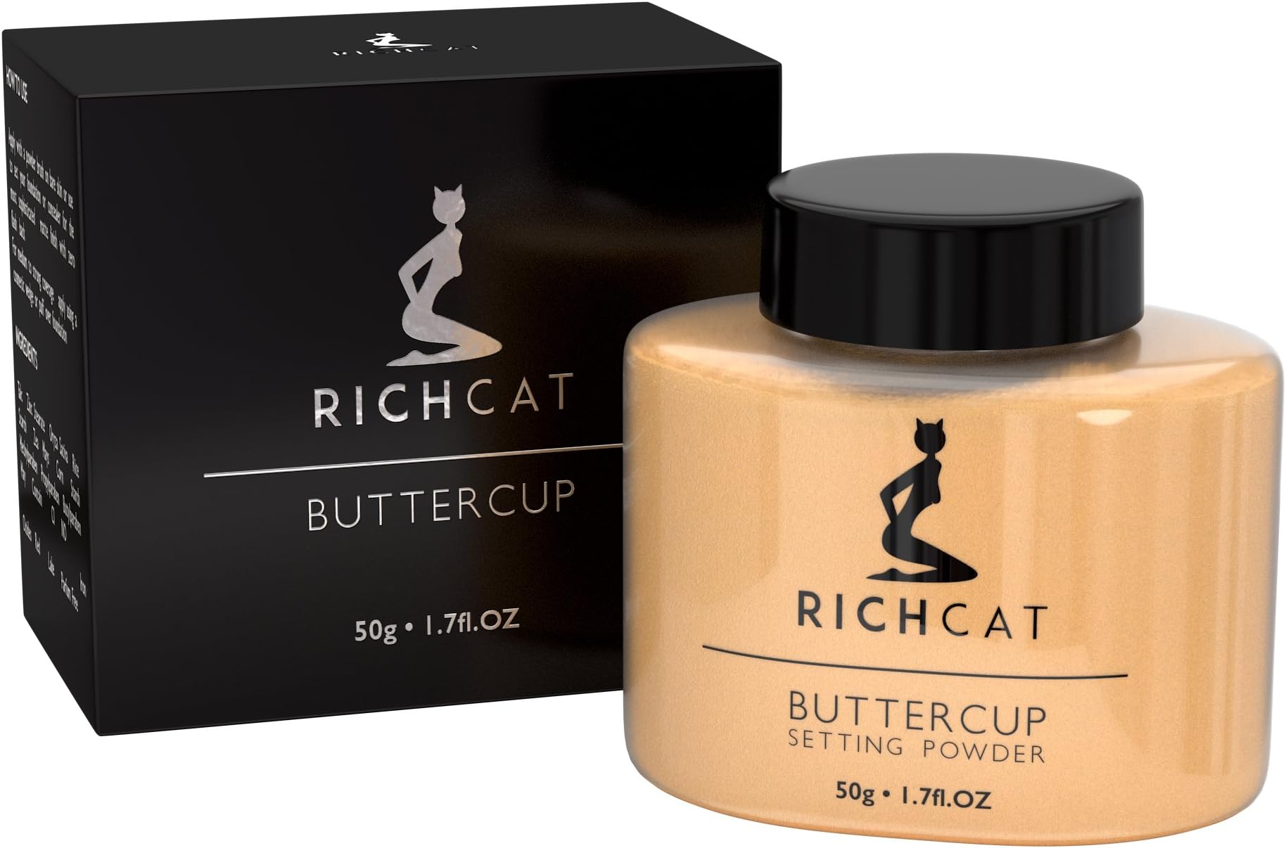 Buttercup Powder by Rich Cat - Ideal for Countouring, Baking or Setting Your Makeup - Suitable for Medium to Deep Skin Tones