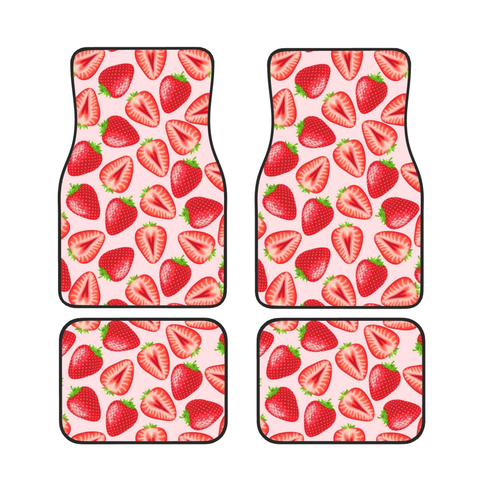 Alfombrillas de coche de fresas rosa para proteger el suelo del vehículo en tu día a día 7