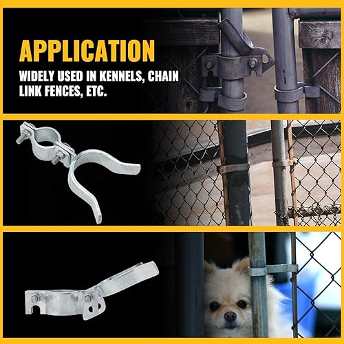 Miniatura 8 de VIVIDA Pestillo de puerta de enlace de cadena de 1-38 pulgadas x 2-38 pulgadas, 2 piezas, pestillo de horquilla para puertas de metal con orificio