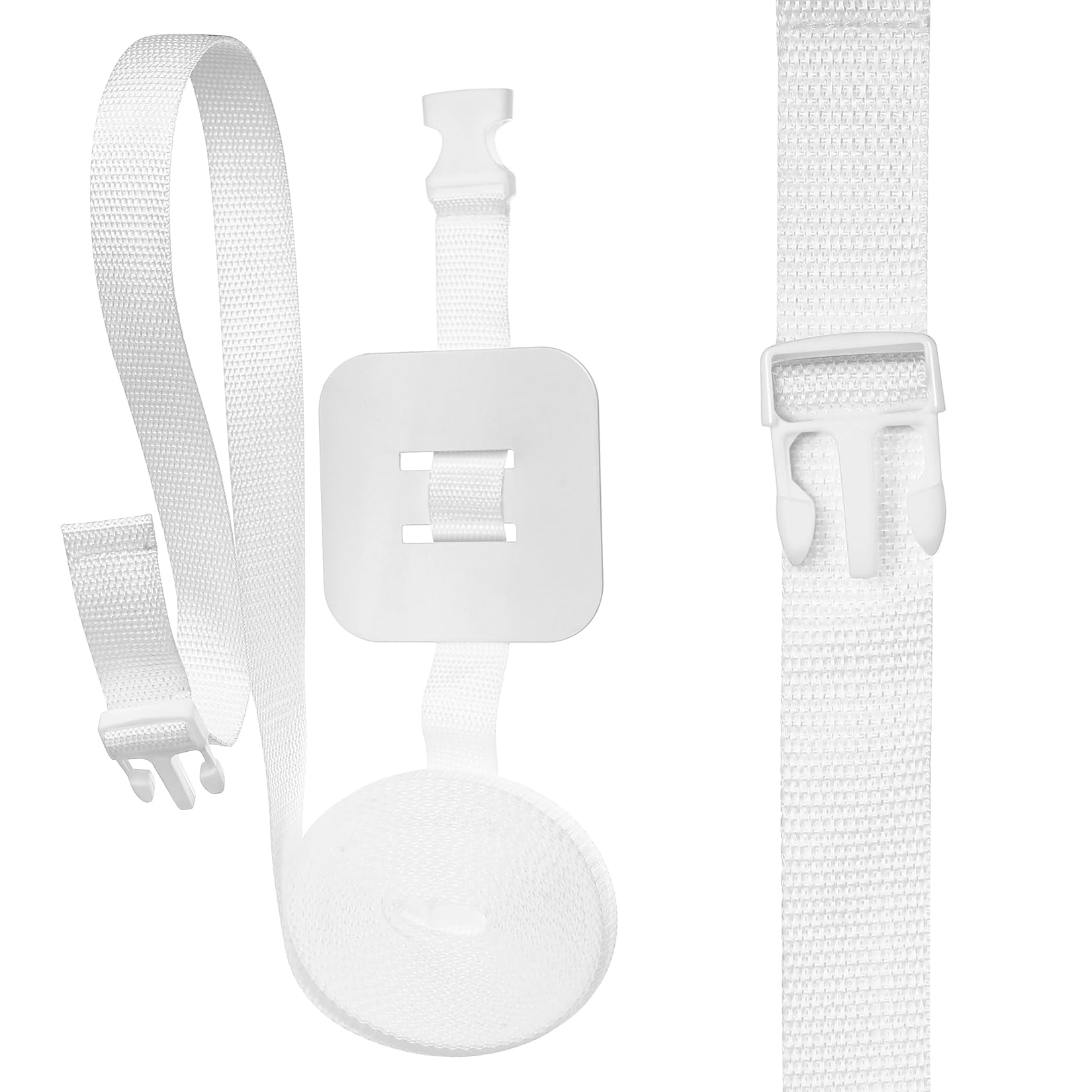 8m Gurt für Babybett Beistellbett für Boxspringbett,Beistellbett Gurt 8m x 2,5cm,Fester Gurte für Kinderbett Seitenbettgurt für Boxspringbetten, Sichert Kinderbett gut ab,mit Edelstahl Schutzplatte