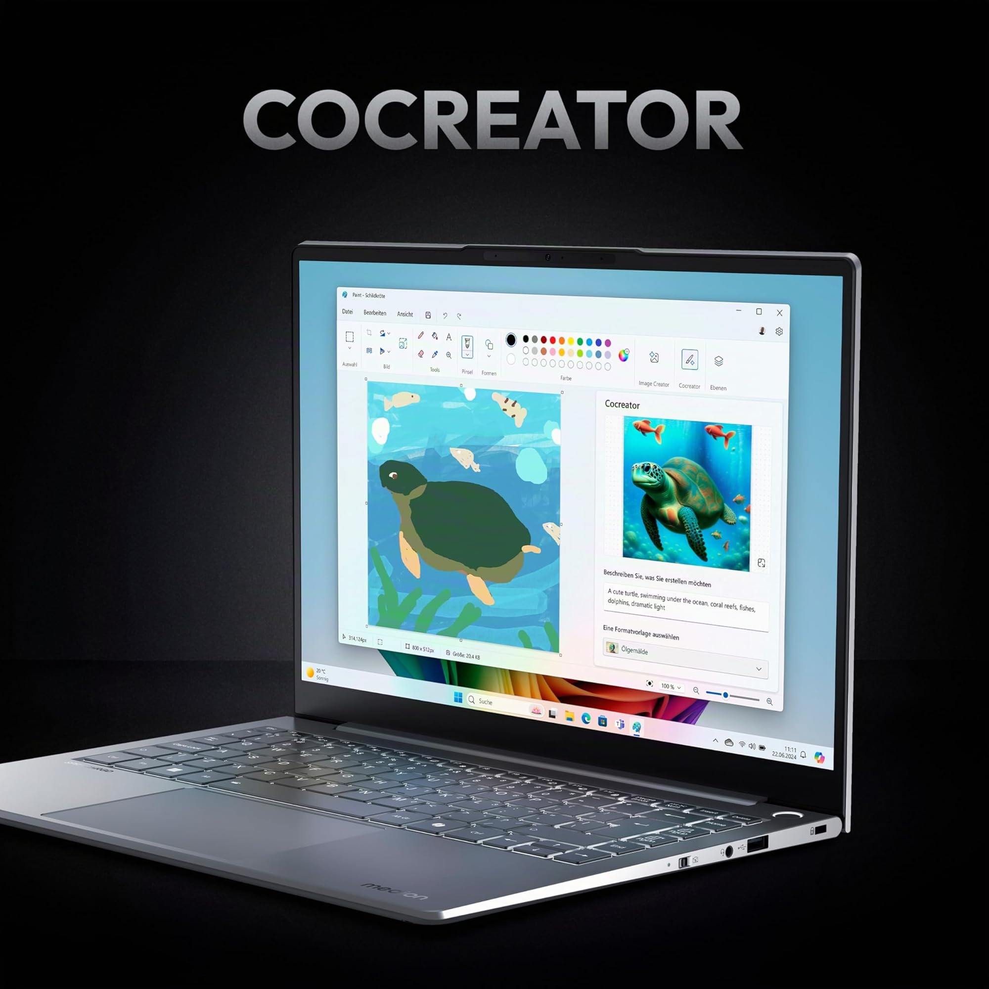 MEDION SPRCHRGD 14 S1 Elite 35,56 cm (14" Zoll 120Hz 2.8K WQXGA+) Laptop (Copilot+ PC, Qualcomm Snapdragon X Elite, 16GB DDR5 RAM, 512GB SSD, Win 11 Home)