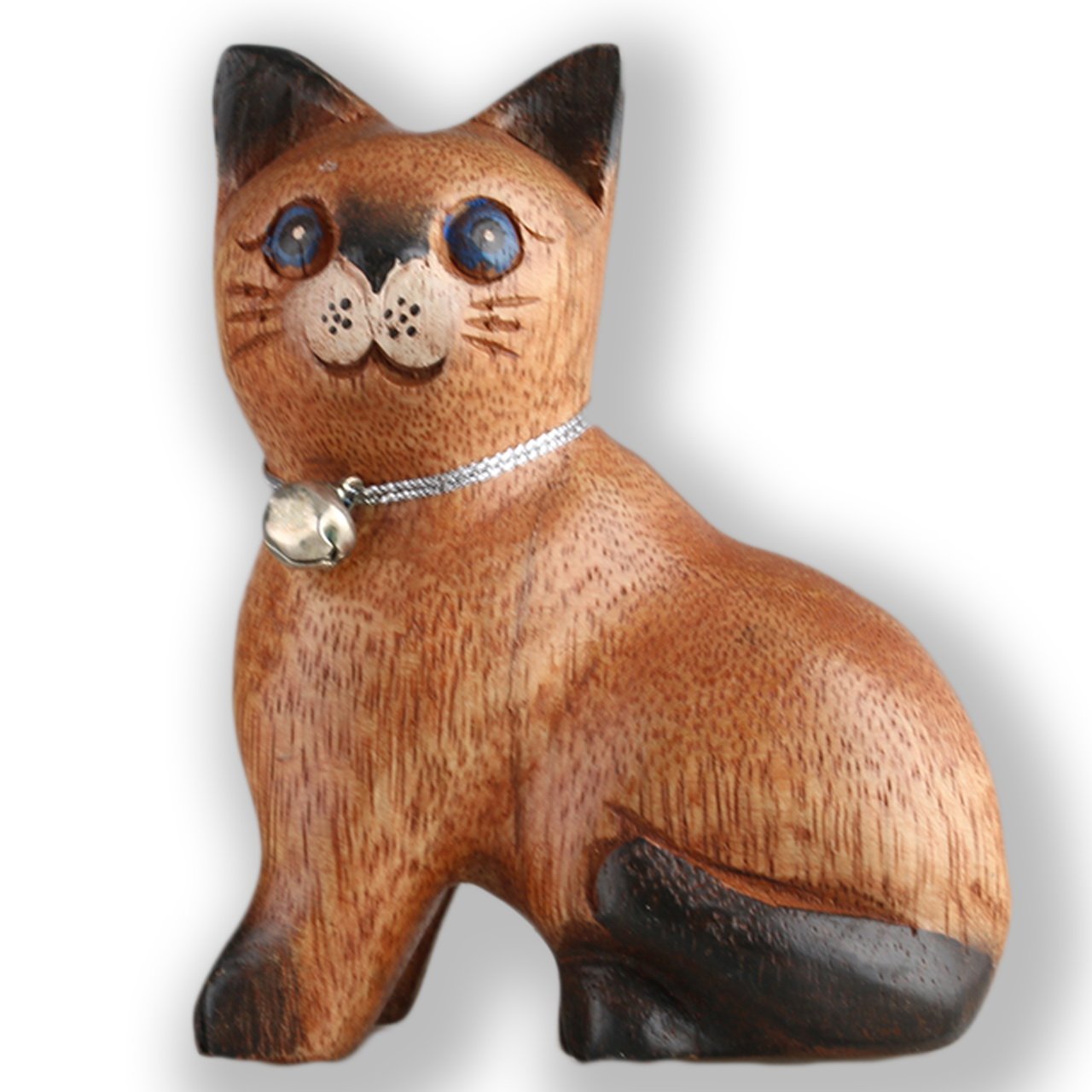 ART-CRAFT HTKA012 Holzkatze in verspielter Pose bemalt 10 cm