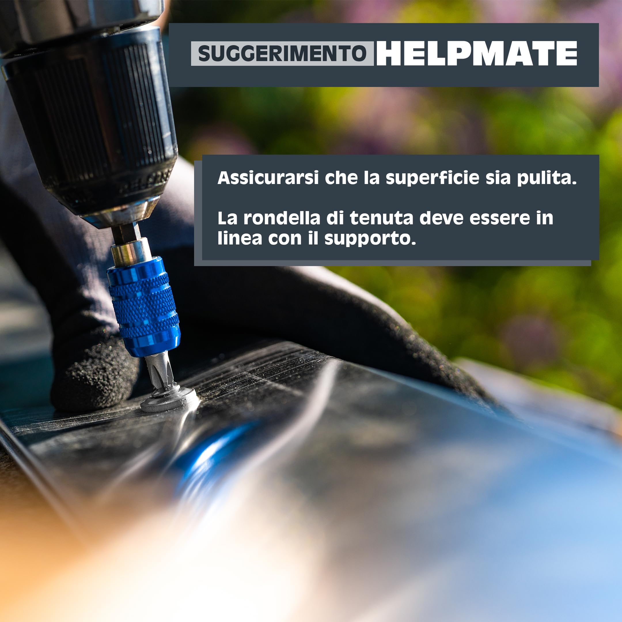 HELPMATE – Viti per lamiera 4,5x65 mm – Acciaio inossidabile A2 – 150 pezzi