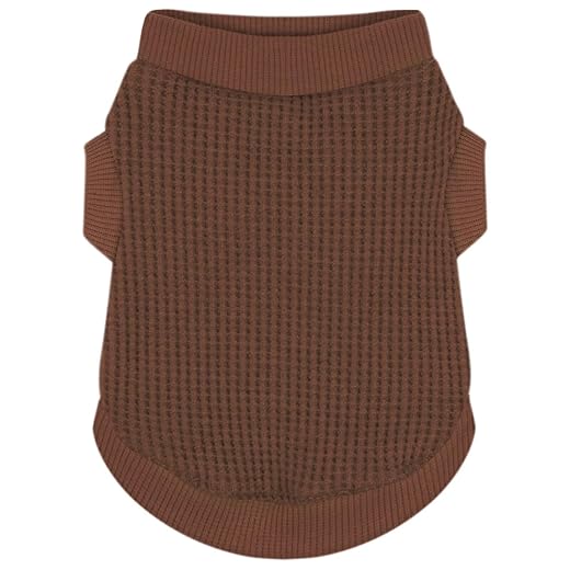 Cozy and Functional Dog Shirts for Small Puppies: Stretchable Brown Attire with Easy-On Design, Ideal for Chihuahuas and Yorkies - Enhance Comfort and Playfulness on Chill Days Small